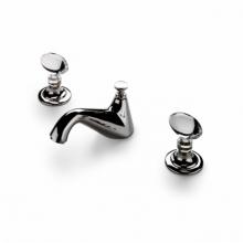 Waterworks 07-83526-99184 - Opus Low Profile Three Hole Deck Mounted Lavatory Faucet with Crystal Lever Handles in Nickel