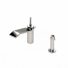 Waterworks 07-23669-08502 - Formwork One Hole High Profile Kitchen Faucet, Metal Joystick Handle and Spray in Matte Gold,