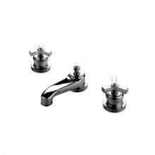 Waterworks 07-76428-48587 - Aero Low Profile Three Hole Deck Mounted Lavatory Faucet with Metal Cross Handles in Nickel