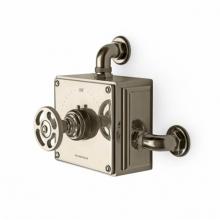 Waterworks 05-33996-52954 - R.W. Atlas Exposed Thermostatic Valve with Metal Wheel Handle in Antique