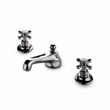 Waterworks 07-28340-68831 - Astoria Low Profile Three Hole Deck Mounted Lavatory Faucet with Metal Cross Handles in Nickel, 1.