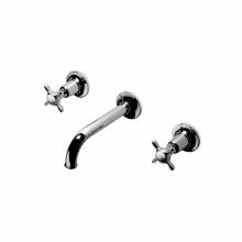 Waterworks 07-29462-19015 - Easton Classic Low Profile Three Hole Wall Mounted Lavatory Faucet with Elongated Spout and Metal