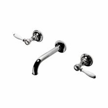 Waterworks 07-29226-18338 - Easton Vintage Low Profile Three Hole Wall Mounted Lavatory Faucet in Matte Nickel, 1.2gpm (4.5L/m