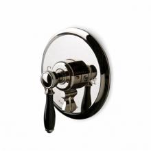 Waterworks 05-97652-51333 - Easton Classic Pressure Balance with Diverter Trim with Black Porcelain Lever Handle in Antique