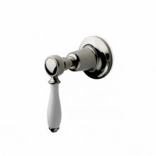 Waterworks 05-63185-41185 - Easton Classic Volume Control Valve Trim with White Porcelain Lever Handle in Antique