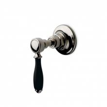 Waterworks 05-95348-11269 - Easton Vintage Volume Control Valve Trim with Black Porcelain Lever Handle in Nickel