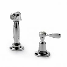 Waterworks 07-09150-72467 - Easton Classic Spray, White Porcelain Lever Handle in Unlacquered Brass Complies, 0.25 percent  WA