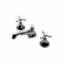 Waterworks 07-72606-88113 - Roadster Low Profile Three Hole Deck Mounted Lavatory Faucet with Metal Tri-spoke Handles in