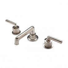 Waterworks 07-02979-54424 - Henry Low Profile Three Hole Deck Mounted Lavatory Faucet with Coin Edge Cylinders and Lever