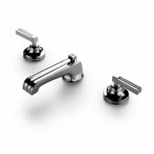 Waterworks 07-36318-78234 - Boulevard Low Profile Three Hole Deck Mounted Lavatory Faucet with Metal Lever