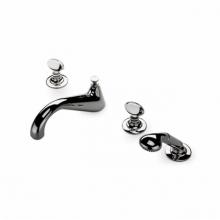 Waterworks 09-08073-92092 - Opus Deck Mounted Low Profile Concealed Tub Filler With Handshower and Crystal Egg Handles in