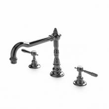 Waterworks 07-66755-65614 - Julia Three Hole High Profile Kitchen Faucet, Metal Lever Handles in