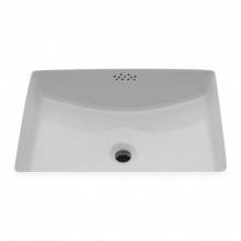 Waterworks 11-75438-14743 - Universal Drop In or Undermount Rectangular Vitreous China Lavatory Sink Single Glazed 22 1/4 x 16