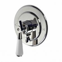 Waterworks 05-45839-46564 - Universal Round Pressure Balance with Diverter Trim with White Porcelain Lever Handle in