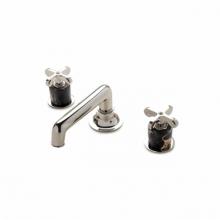 Waterworks 07-36243-92362 - Henry Low Profile Three Hole Deck Mounted Lavatory Faucet with Portoro Cylinders and Metal Cross