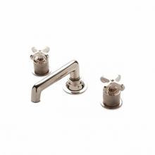 Waterworks 07-93378-73137 - Henry Low Profile Three Hole Deck Mounted Lavatory Faucet with Coin Edge Cylinders and Cross