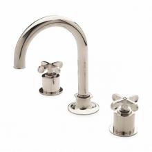 Waterworks 07-65952-65204 - Henry Gooseneck Three Hole Deck Mounted Lavatory Faucet with Metal Cross Handles in Sovereign,