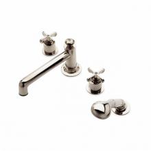 Waterworks 09-54979-03111 - Low Profile Concealed Tub Filler With Handshower and Metal Cross Handles in