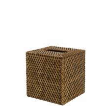 Waterworks 22-84075-15984 - Rattan One Size Square Tissue Cover in Chestnut