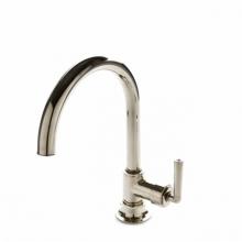 Waterworks 07-64074-65924 - Henry One Hole Gooseneck Kitchen Faucet, Metal Lever Handle in Unlacquered Brass,