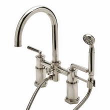 Waterworks 09-71376-65432 - Henry Exposed Deck Mounted Tub Filler with 2.5gpm Handshower and Metal Lever Handles in Nickel