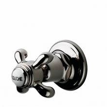 Waterworks 05-36461-64736 - Etoile Volume Control Valve Trim with White Porcelain Douche Indice and Metal Cross Handle in