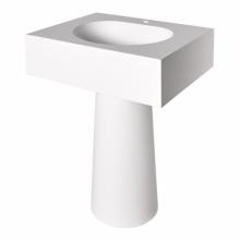 Waterworks 11-25012-76117 - Formwork Lithic  Single Pedestal Sink for One Hole Faucet 28'' x 22 1/2'' x