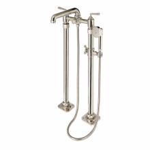 Waterworks 09-78474-06223 - R.W. Atlas Exposed Floor Mounted Tub Filler with Handshower and Lever Handles in