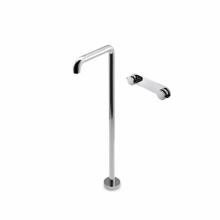 Waterworks 09-25207-44503 - Decibel Floor Mounted Tub Spout and Dual Volume Control Trim with Metal Knob Handles and Valves