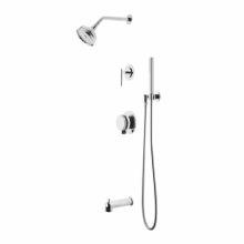 Waterworks 05-35312-71055 - Decibel Pressure Balance Shower Package with 5'' Shower Rose, Handshower, Tub Spout and