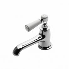 Waterworks 07-47462-53804 - Highgate Low Profile One Hole Deck Mounted Lavatory Faucet with White Porcelain Lever Handle in