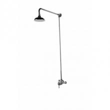 Waterworks 05-43015-76597 - Highgate Exposed Thermostatic System with 6'' Shower Rose and White Porcelain Lever