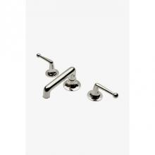 Waterworks 07-46322-77245 - Dash Low Profile Three Hole Deck Mounted Lavatory Faucet with Metal Lever Handles in Chrome, 1.2gp