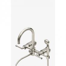 Waterworks 09-12686-47199 - Dash Wall Mounted Exposed Tub Filler with 2.5gpm Metal Handshower and Lever Handles in Matte Nicke