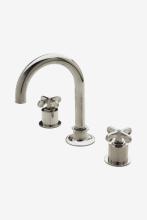 Waterworks 07-33406-58688 - Henry Gooseneck Three Hole Deck Mounted Lavatory Faucet with Metal Cross Handles in