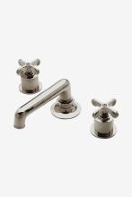 Waterworks 07-46576-62890 - Henry Low Profile Three Hole Deck Mounted Lavatory Faucet with Metal Cross Handles in Matte Nickel