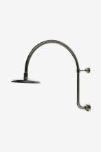 Waterworks 05-27491-98052 - COMPONENT ONLY UK WRAS Henry 8 Gooseneck Wall Mounted Shower Rose, Arm and Flange in Unlacquered B