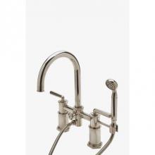 Waterworks 09-27001-51662 - Henry Exposed Deck Mounted Tub Filler with 1.75gpm Handshower and Metal Lever Handles in Matte Nic