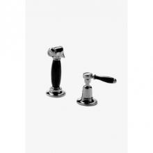 Waterworks 07-30801-92031 - Easton Classic Spray, Black Porcelain Lever Handle in Chrome Complies, 0.25 Percent WALC