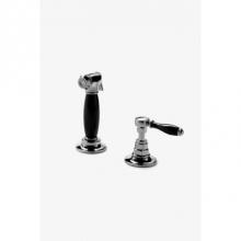 Waterworks 07-05260-35896 - Easton Vintage Spray, Black Porcelain Lever Handle in Nickel Complies, 0.25 Percent WALC