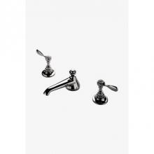 Waterworks 07-96429-91788 - Easton Vintage Low Profile Three Hole Deck Mounted Lavatory Faucet with Metal Lever