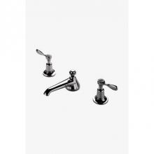 Waterworks 07-23891-73570 - Easton Classic Low Profile Three Hole Deck Mounted Lavatory Faucet with Metal Lever Handles in Mat