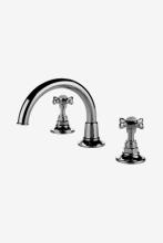 Waterworks 07-42870-63629 - Easton Vintage Gooseneck Three Hole Deck Mounted Lavatory Faucet with Metal Cross Handles in