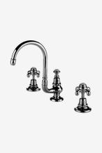 Waterworks 07-94683-53773 - Etoile Gooseneck Three Hole Deck Mounted Lavatory Faucet with Metal Cross Handles in Shadow