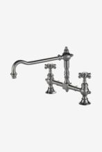 Waterworks 07-60381-33452 - Julia Two Hole Bridge High Profile Kitchen Faucet, Metal Cross Handles in