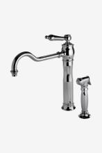 Waterworks 07-26040-03693 - Julia One Hole High Profile Kitchen Faucet, Metal Lever Handle and Spray in Shadow,