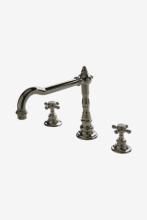 Waterworks 07-98474-18456 - Julia Three Hole High Profile Kitchen Faucet, Metal Cross Handles in Shadow,