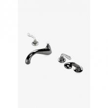 Waterworks 09-81893-86815 - Opus Deck Mounted Low Profile Concealed Tub Filler with Metal Handshower and Crystal Lever