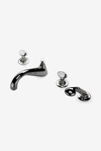 Waterworks 09-87365-30126 - Opus Deck Mounted Low Profile Concealed Tub Filler with Handshower and Crystal Egg Handles in