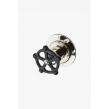 Waterworks 05-44049-23912 - Regulator Three Way Thermostatic Diverter Valve Trim with Black Wheel Handle in Chrome